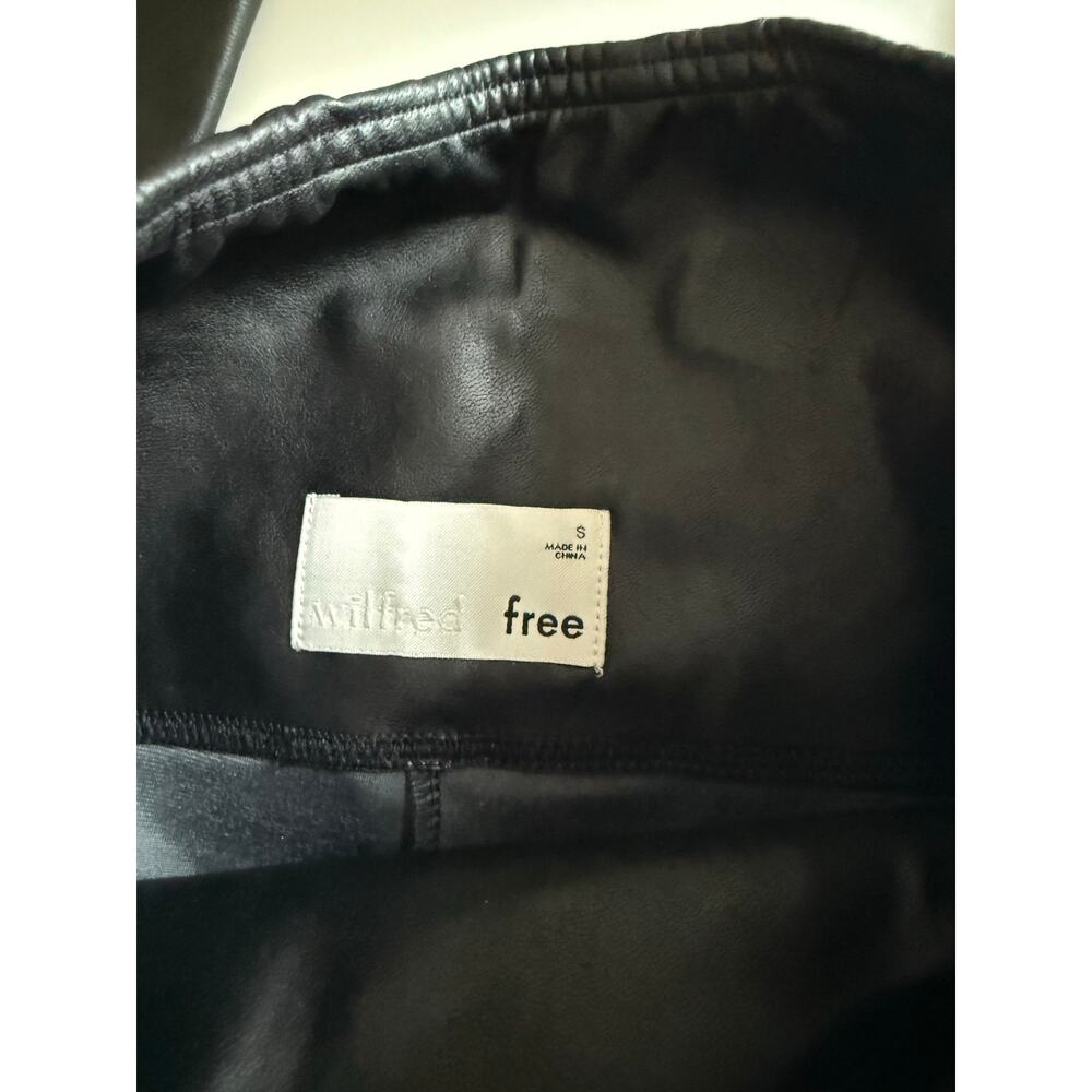 $138 New Aritzia Wilfred Daria Faux Leather Leggings - Small - Black - Picture 5 of 7